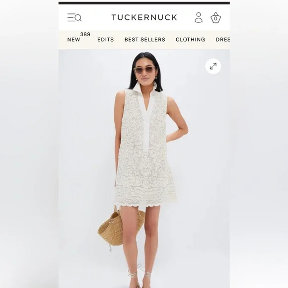 Tuckernuck Cream Lace Top - Picture 1 of 8